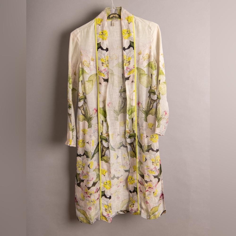 Anthropologie linen kimono duster by Bl^nk London XS